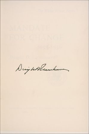 Lot #41 Dwight D. Eisenhower: Eisenhower signed special edition of The White House Years - Image 1
