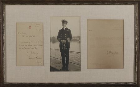 Lot #257 Edward VIII: The future king presents himself to the Columbia Yacht Club - Image 1