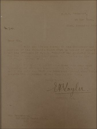 Lot #257 Edward VIII: The future king presents himself to the Columbia Yacht Club - Image 3