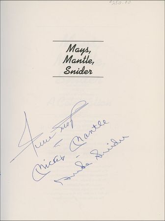 Lot #1250 Mantle, Mays, and Snider Book - Image 1