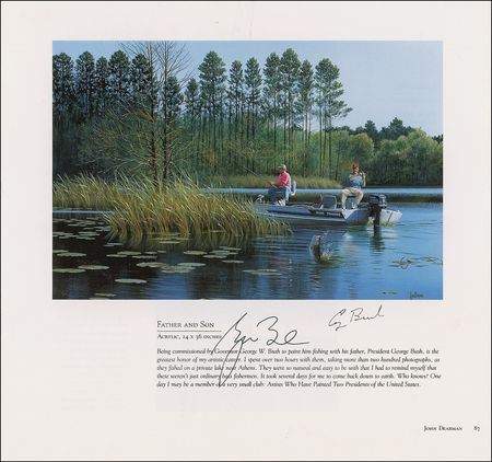 Lot #16 George and George W. Bush Signed