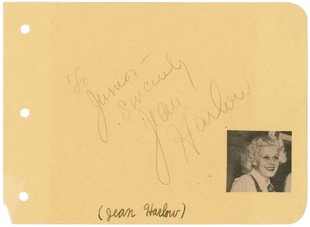 Lot #1006 Jean Harlow: Rare signature of the original Blonde Bombshell - Image 1