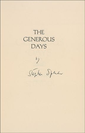 Lot #669 Stephen Spender - Image 1