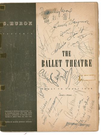 Lot #782 Ballet Theatre: One-of-a-kind signed program including Judy Garland and Charlie Chaplin - Image 1