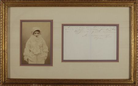 Lot #949 Sarah Bernhardt Handwritten Letter Signed - Image 1