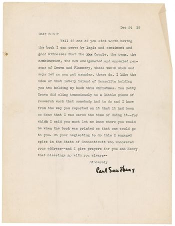 Lot #659 Carl Sandburg: Remarkable insight into the creation of a Pulitzer Prize-winning work on Lincoln - Image 5