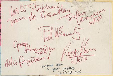 Lot #789 Beatles: John Lennon: ?All is forgiven? following a hairy episode as John signs for the Beatles and grants absolution to a rabid fan - Image 1