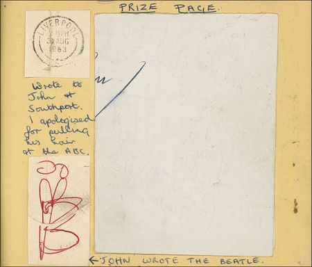 Lot #789 Beatles: John Lennon: ?All is forgiven? following a hairy episode as John signs for the Beatles and grants absolution to a rabid fan - Image 3