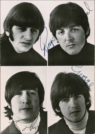 Lot #788 Beatles: Lennon and Starr Signed Photograph - Image 1