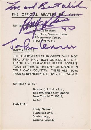 Lot #788 Beatles: Lennon and Starr Signed Photograph - Image 2