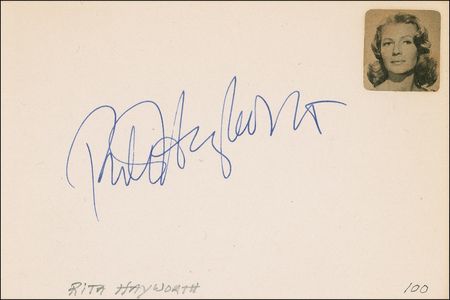 Lot #1009 Rita Hayworth Signature - Image 1