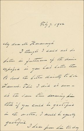 Lot #26 Grover Cleveland Handwritten Letter Signed