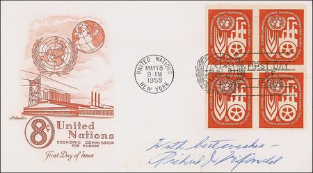 Lot #324 Richard McDonald First Day Cover and Postcard - Image 2