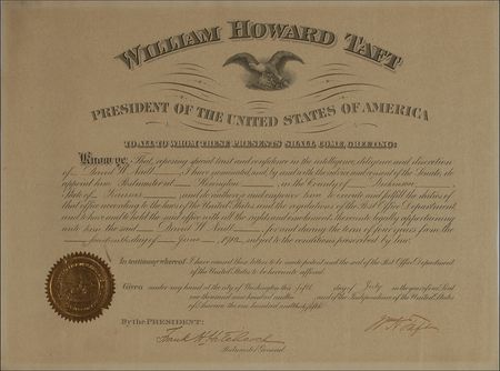 Lot #170 William H. Taft Signed Document - Image 1