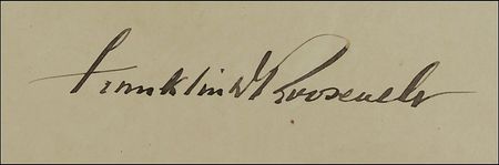 Lot #156 Franklin D. Roosevelt Signed Document - Image 2
