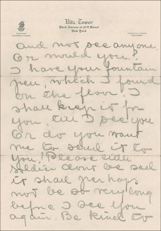 Lot #989 Greta Garbo Handwritten Letter Signed - Image 1