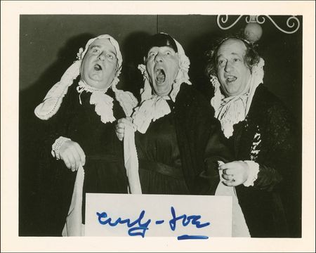 Lot #1130 Three Stooges: Moe Howard and Joe DeRita: Curly-Joe gives Moe a $100 check - Image 3