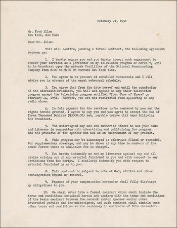Lot #931 Fred Allen - Image 1