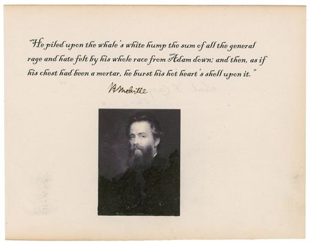 Lot #634 Herman Melville: Choice signature with quote from Moby Dick - Image 1