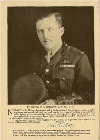Lot #402 William A. Bishop Book - Image 1