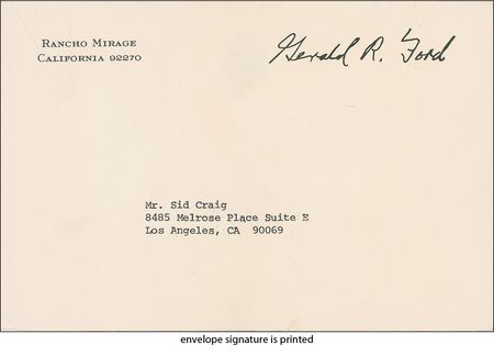Lot #50 Gerald Ford: Sending thanks for a gift to feed his golfing passion - Image 2