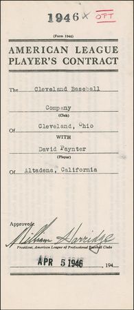 Lot #1226 Will Harridge and Roger Peckinpaugh Signed Document - Image 3