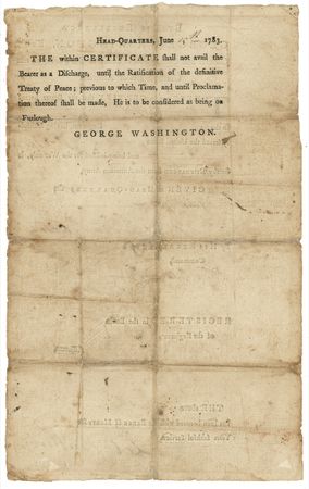 Lot #196 George Washington: After the British surrender, the commander-in-chief discharges a Connecticut veteran of the Battle of Mammoth - Image 3