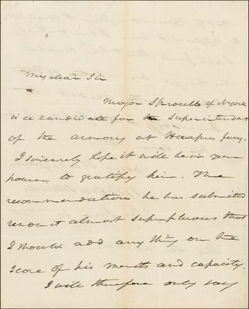Lot #194 Martin Van Buren: Sending a recommendation to the catalyst of the Petticoat Affair - Image 1