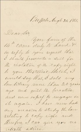 Lot #47 Millard Fillmore Handwritten Letter Signed - Image 1