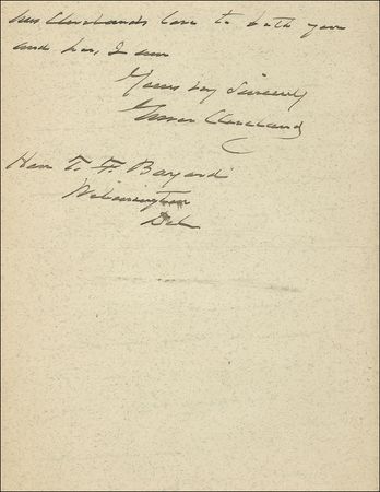 Lot #29 Grover Cleveland: Exhausted after his second term in the White House, Cleveland writes ?My life seems to be measured in the past by the last twelve anxious troublous years? - Image 4