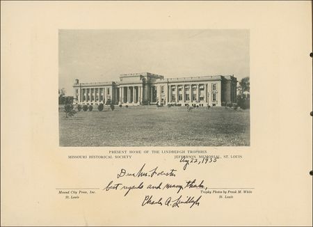 Lot #536 Charles Lindbergh: Lindbergh signs a scarce edition of his decorations and trophies - Image 1