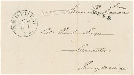 Lot #12 James Buchanan Free Frank