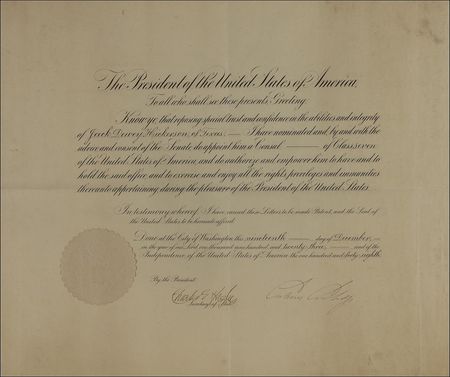 Lot #37 Calvin Coolidge Signed Document - Image 1