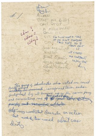 Lot #948 Lenny Bruce: Eclectic and at times self-deprecating archive of a legendary comedian, including a notation regarding his famed obscenity trial - Image 6