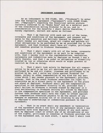 Lot #863 Madonna Signed Document - Image 1