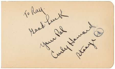 Lot #1124 Three Stooges Signatures - Image 1