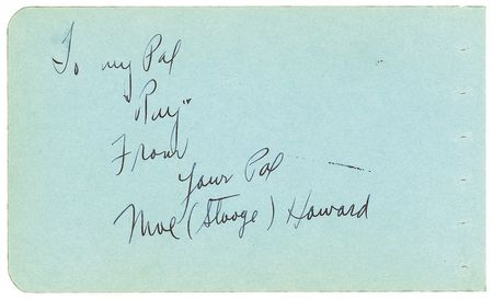 Lot #1124 Three Stooges Signatures - Image 2