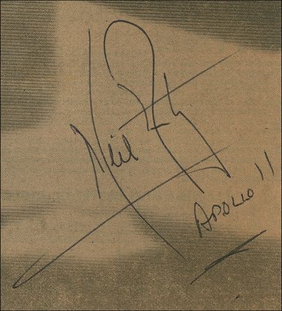 Lot #504 Neil Armstrong: Rare July 21, 1969, signed photo of Armstrong stepping onto the moon, printed on the same day as the historic event - Image 2