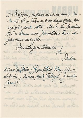 Lot #223 Martin Buber Handwritten Letter Signed - Image 2
