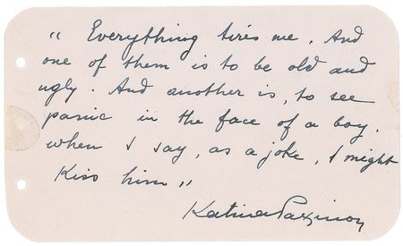 Lot #1090 Katina Paxinou Signed Quotes - Image 1