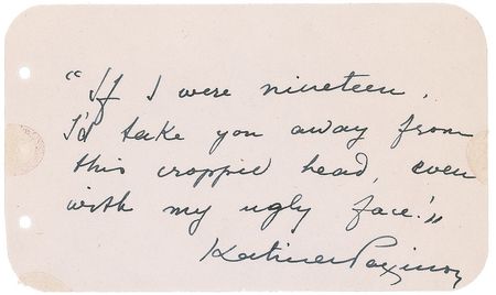 Lot #1090 Katina Paxinou Signed Quotes - Image 2