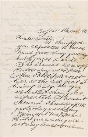 Lot #335 Benjamin Peirce Handwritten Letter Signed - Image 1