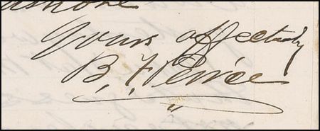 Lot #335 Benjamin Peirce Handwritten Letter Signed - Image 3