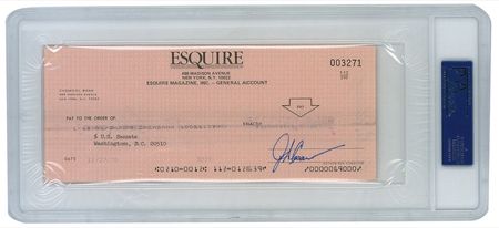 Lot #307 Ted Kennedy Check - Image 1