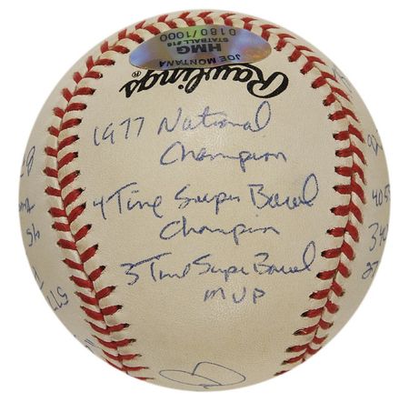 Lot #1268 Joe Montana Baseball - Image 2