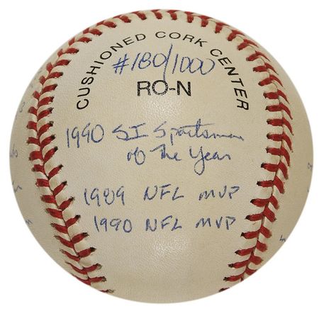 Lot #1268 Joe Montana Baseball - Image 3