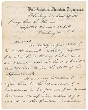 Lot #270 John C. Frémont Handwritten Letter Signed - Image 1
