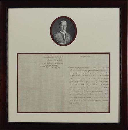 Lot #345 Pope Leo XII Endorsement - Image 1