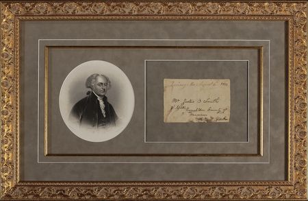 Lot #2 John Adams: Adams free frank to the founder