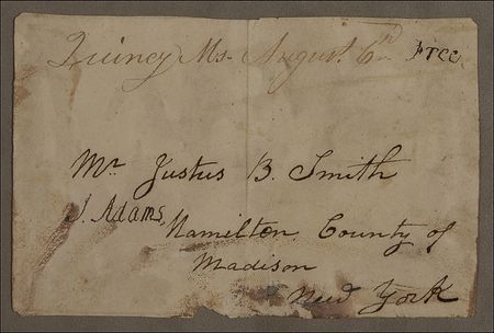 Lot #2 John Adams: Adams free frank to the founder of a New York town - Image 2